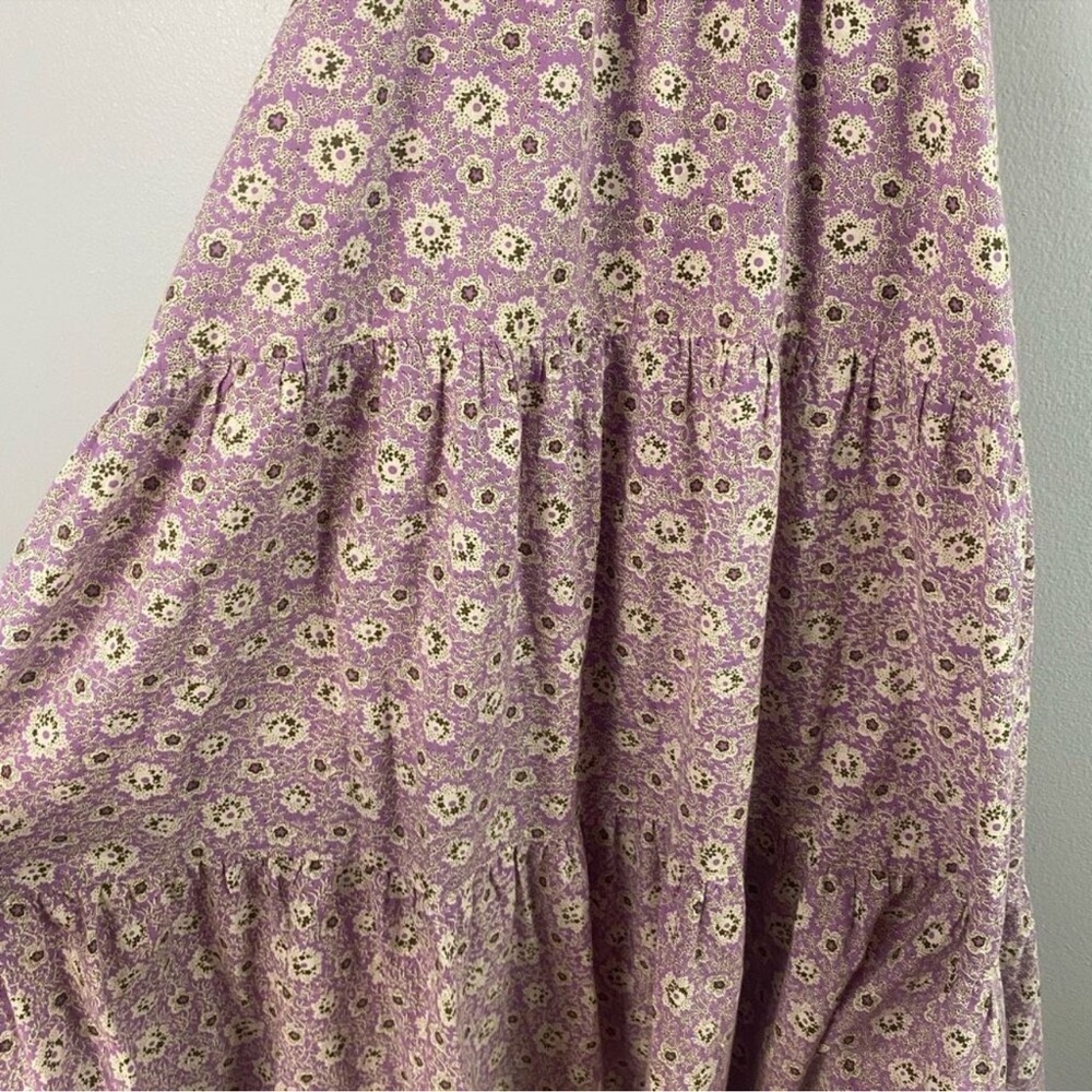 Sea New York Ida Apron Purple Printed Midi Dress Cottagecore Feminine Size XS - Picture 9 of 11